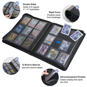 Raccoglitore Premium per <span class=keywords><strong>Carte</strong></span> Collezionabili Pokémon con Copertina in PU Colorata, 35pt <span class=keywords><strong>Toploader</strong></span>, 9 Tasche con Cerniera per Conservazione di <span class=keywords><strong>Carte</strong></span> Sportive - Product Image 2