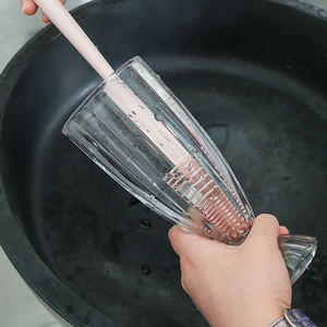 Brosses de nettoyage pour bouteilles en plastique pour le nettoyage du verre, aides au nettoyage du foyer, tête souple, lavage, nettoyage, fabriqué en Chine - Product Image 6