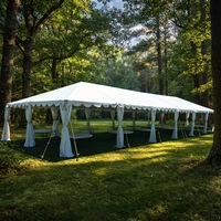 Tenda Promosi 20'x60' untuk 100 Orang, Rangka Aluminium Putih, Tahan Api, Tahan Air, Tahan UV, Tenda Musim Panas