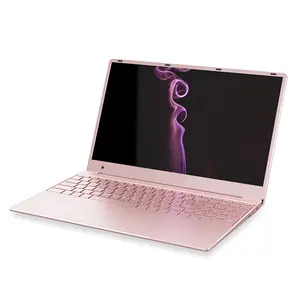 15.6 Inch Silver Pink Student Laptop Windows 11 Intel Celeron N5095 Quad Core FHD SSD 12GB Video Memory Fingerprint Security