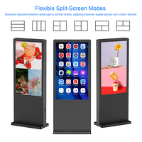 Kiosco de Señalización Digital de 43 y 55 Pulgadas, IP65, Alto Brillo, con Soporte para Animación y CMS Basado en la Nube para LCD de Exterior