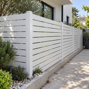 Paneles de Cerca de Privacidad de Aluminio con Lamas Horizontales, Tamaño Personalizado OEM, Recubrimiento en Polvo, Suministro Directo de Fábrica para Jardín, Villa, Balcón - Product Image 5