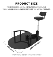 Chaise de barbier pour salon de coiffure avec dossier réglable, chaise de travail pour réception, chaise de technicien pivotante à 360°