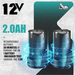 AUTIWOZ Draadloze Mini Autopolijstmachine Set 6 Verschillende Snelheden Auto Detailing Waxen 2 Stuks 12V 2000mAh Li-ion Polijstmachine - Product Image 3