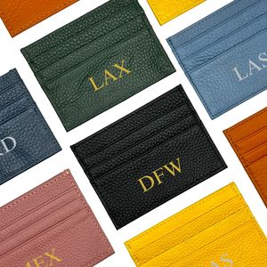 ที่ใส่บัตรเครดิตหลายสีซองหนังแท้บางละเอียดสั่งทำได้ตามต้องการ - Product Image 1