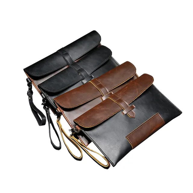 Good Quality PU Leather Man Clutch Hand Bag