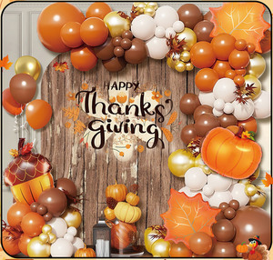Hermosos Sets de Globos de Helio con Forma de Arco y Guirnalda con Temática Otoñal para Decoración de Paredes y Hogar en el Día de Acción de Gracias - Product Image 6