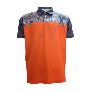 Dry-Fit Stof Korte Mouw Custom Mannen Digital Printing Bowling Polo Shirt