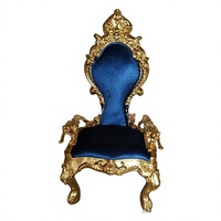 Vente directe d'usine : Chaise en bois à dossier haut de style néoclassique européen à motif léopard avec accoudoirs ; Chaise pour hall d'hôtel et salon de beauté