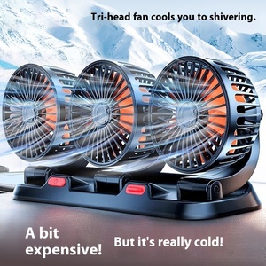 Ventilateur de Voiture Électrique USB à Double Tête, Refroidissement Puissant pour Grands Camions et Petites Fourgonnettes, Options 24V et 12V - Product Image 2