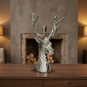 Bougeoir en aluminium en forme de tête de renne Photophore Bougeoir Salon Chambre Mariage Restaurant et Cadeau - Product Image 1