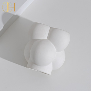 C & H Low Cost Vente en gros Pot en céramique de forme spéciale <span class=keywords><strong>Bougie</strong></span> de parfum de maison Bougies parfumées faites à la main sans couvercle - Product Image 5