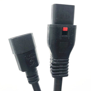 C13 to C14 Extension Cable <strong>IEC320</strong> UL/VDE C13 C14 With Lock IEC Connector Power Cord - Product Image 5