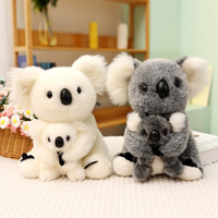 Peluche Koala Réaliste Kawaii d'Australie, Douce et Moelleuse, Jouet Ours des Arbres, Cadeau Animal Mignon pour Enfants Garçons Filles, Vente en Gros