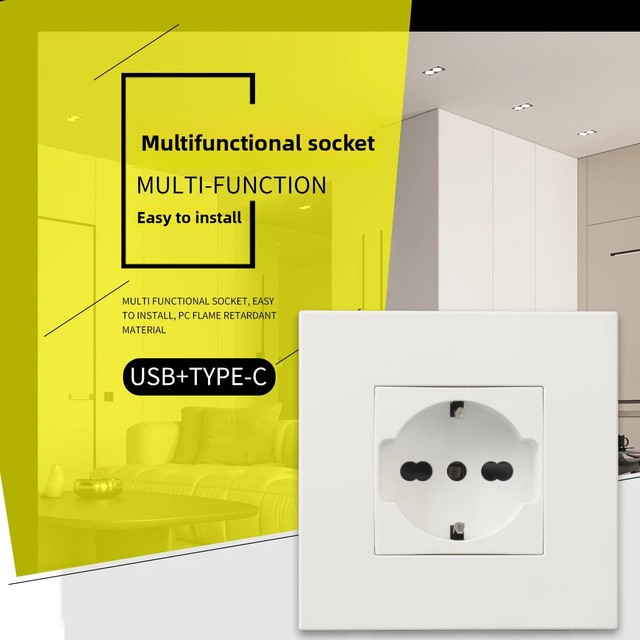 European British Italian Multi-Country Socket Cross-Border Foreign Trade 86 Type 45 Module 13A Household Wall Concealed Power