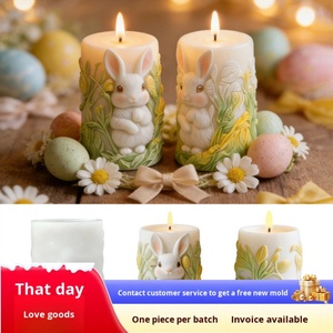 Molde de Silicona TangChu para Conejo y Flor de Pascua, Diseño Irregular Moderno y Sencillo, para Regalos DIY - Product Image 2
