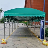 Tente pliante de gros en acier résistante au vent et au soleil, grand gazebo extérieur, abri de rangement personnalisé pour voitures, vente en gros du fabricant