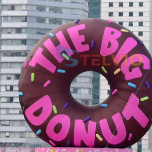 Şişirilebilir Donut Şeklinde Balon Plaj Partisi Fikirleri Reklam İçin Dev Şişirilebilir Dondurma Hamburger Yiyecek Modeli - Product Image 3