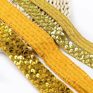Meetee Bd269 1.5/2/3.5Cm Glitter Kanten Lint Voor Diy Dans Kostuums Mode Ambachten Decoratieve Pailletten Kledingaccessoires - Product Image 6