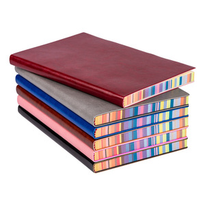 Carnet Ye Chun A5 à couverture souple, bordure arc-en-ciel, imitation cuir, 100-200 pages, reliure sans fil parfaite, style japonais et coréen, journal - Product Image 5