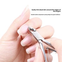 Nouvelles Ciseaux à Peaux Mortes en Acier Inoxydable Faciles à Utiliser, Outil Professionnel de Manucure, Couleur Argent Pailleté pour Salon de Manucure