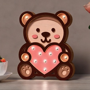 Ensemble de lampes de nuit LED personnalisées gravées en 3D pour la Saint-Valentin, décoration de chambre d'enfant, lumière d'amour, boîte à lumière LED - Product Image 6