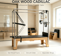 MJD Pilates Reformer, Cadillac Kayu Oak yang Tahan Lama, Peralatan Pilates Komersial, Cocok untuk Studio Rumah dan Penggunaan Komersial.