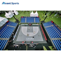 Avant Sports Tribune de stade modulaire télescopique mobile et portable pour terrains de basketball et gymnases scolaires