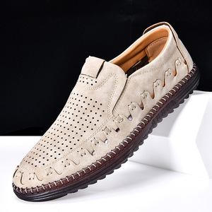 Nuove Scarpe Casual da Uomo in Pelle Cucite a Mano, Slip-On Oversize Traspiranti e Leggere per Esterni 2515 - Product Image 6