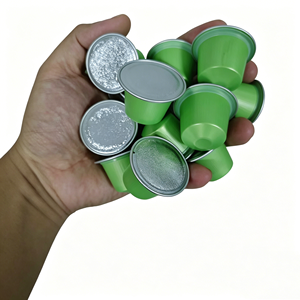 Capsules de thé vert individuelles pour machine à café compatibles avec les machines Keurig, 10 unités, réutilisables, couleur verte - Product Image 1