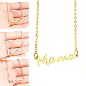สร้อยคอจี้ตัวอักษรชื่อสั่งทำ ดีไซน์ทันสมัย ชุบทอง 18K บนสแตนเลส พร้อมสร้อยแบบกล่อง ดีไซน์มินิมอล ของขวัญสำหรับผู้หญิง - Product Image 5