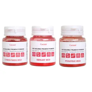Cocosir Großhandel Muti-Farben Rotes Pigment pulver Lebensmittel qualität Farbstoff für Kuchen Fondant Seife Herstellung 30g Pulver