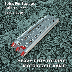 Rampes <span class=keywords><strong>de</strong></span> moto portables en aluminium pour ATV, vélo, moto MX, fourgonnette, remorque, design pliable, capacité 340 kg, 222x28 cm, personnalisable - Product Image 2