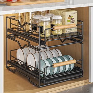 Moderno <span class=keywords><strong>Escurridor</strong></span> de Platos Extraíble con Bandeja Deslizable, Organizador de Gabinete de Cocina que Ahorra Espacio - Product Image 3