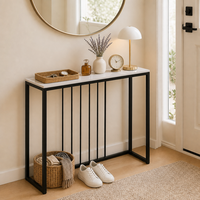 Table console multifonctionnelle en métal de luxe moderne pour entrée, salon, villa, hôtel, chambre, appartement