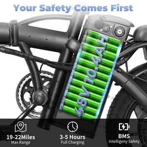Bicicleta Eléctrica Plegable Mini, 25 km/h, 3 Velocidades, Motor Trasero sin Escobillas de 250 W, 500 Wh, Batería de Litio, Portaequipajes Trasero, Pedido al por Mayor, OEM - Product Image 4