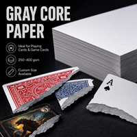 Papier cartonné pour cartes à jouer, papier à âme noire, papier à âme bleue, 300-350g pour cartes à jouer de casino et cartes de jeux de société, fourniture d'usine