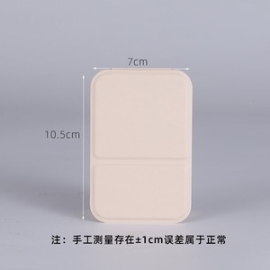 Chất Lượng Cao Gấp Trắng PU Da Túi Gương Biểu Tượng Tùy Chỉnh Xách Tay Thường Vụ Du Lịch PU Nhỏ Gọn Gương Cho Make up - Product Image 5