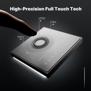 แผงม่านอัจฉริยะ ZigBee ลายขนนก Moes Tuya แผงสัมผัสป้องกันแสงสะท้อนทำงานได้กับ Alexa Google Home - Product Image 2