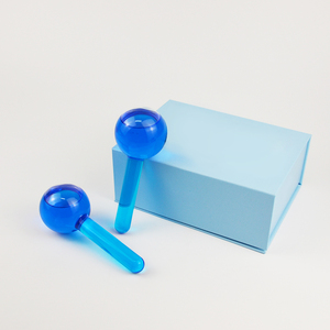 Boules d'eau pour le visage, outil personnalisé de soins du visage OEM, globe de glace et masseur, refroidissement, boule de glace bleue - Product Image 1