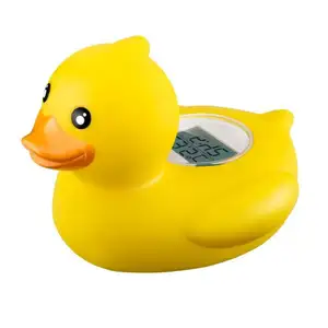 2021橡胶数码鸭子电动浴缸淋浴温度计柔软儿童婴儿硅胶动物沐浴玩具