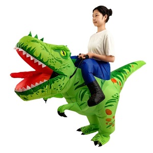 Halloween dành cho người lớn Inflatable Ride-on T-REX khủng long trang phục vui không khí Blow-up phù hợp với cosplay giáng sinh Đảng Inflatable trang phục - Product Image 1