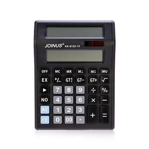 เครื่องคิดเลขพลังงานแสงอาทิตย์จอคู่ Joinus รุ่น KK-8122-12 สีดำ สำหรับใช้งานทางการเงินบนโต๊ะทำงาน วัสดุ ABS - Product Image 5