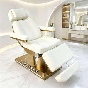 Lit de beauté électrique de luxe avec lampe d'ambiance et design respirant pour la cosmétologie et la relaxation thérapeutique – Table de soin professionnelle - Product Image 1