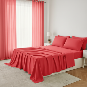 American Top Sale <strong>King</strong> Size <strong>Super</strong> Soft Luxury Solid Embroidery 8PCS Bed <strong>Sheets</strong> with Sheer Curtains <strong>Extra</strong> 4Pillowcases for Hotel - Product Image 3