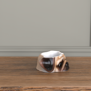 Fábrica personalizada Premium creativo divertido Animal diseño porcelana raza pequeña Pug perro en forma comer beber alimentador cerámica mascota tazón - Product Image 4