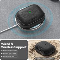 Étui antichoc en cuir avec cordon anti-perte pour Apple AirPods 4e génération et AirPods Pro 3e génération – Vente en gros