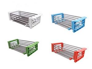 <span class=keywords><strong>Égouttoir</strong></span> de cuisine télescopique réglable en acier inoxydable, insert pour <span class=keywords><strong>évier</strong></span>, organisateur de rangement, plateau à fruits et légumes - Product Image 2