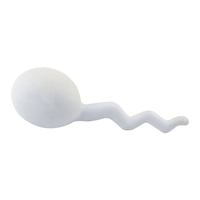 Balle anti-stress personnalisée en mousse PU en forme de sperme, à remontée lente, pour enfants et adultes, jouet promotionnel à presser