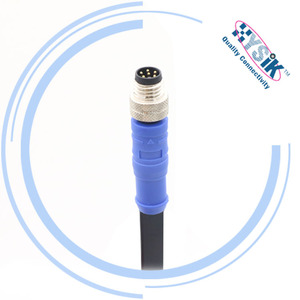 Connecteur mâle M8 droit à tête unique, cordon PUR noir, 5m - Product Image 2